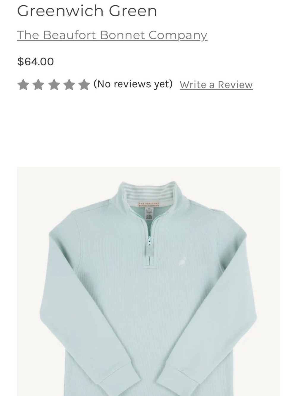 The Beaufort Bonnet Company blue Quarter-Zip Pullover
